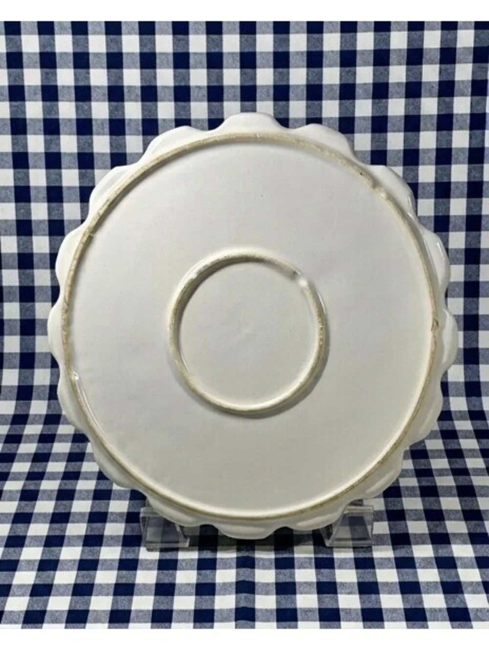 Vintage Ceramic Quiche Plate with Recipe